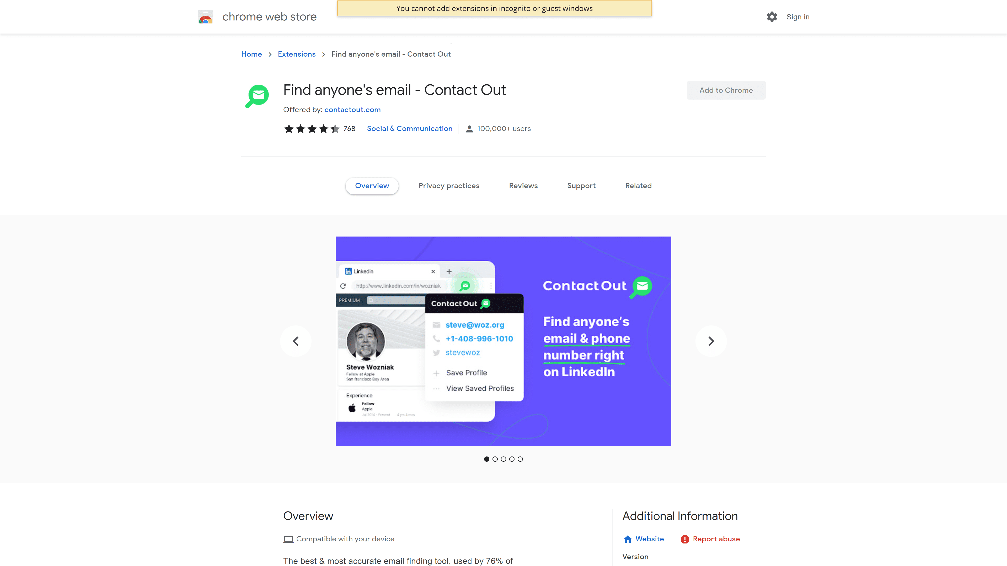 Find anyones email by Contact Out