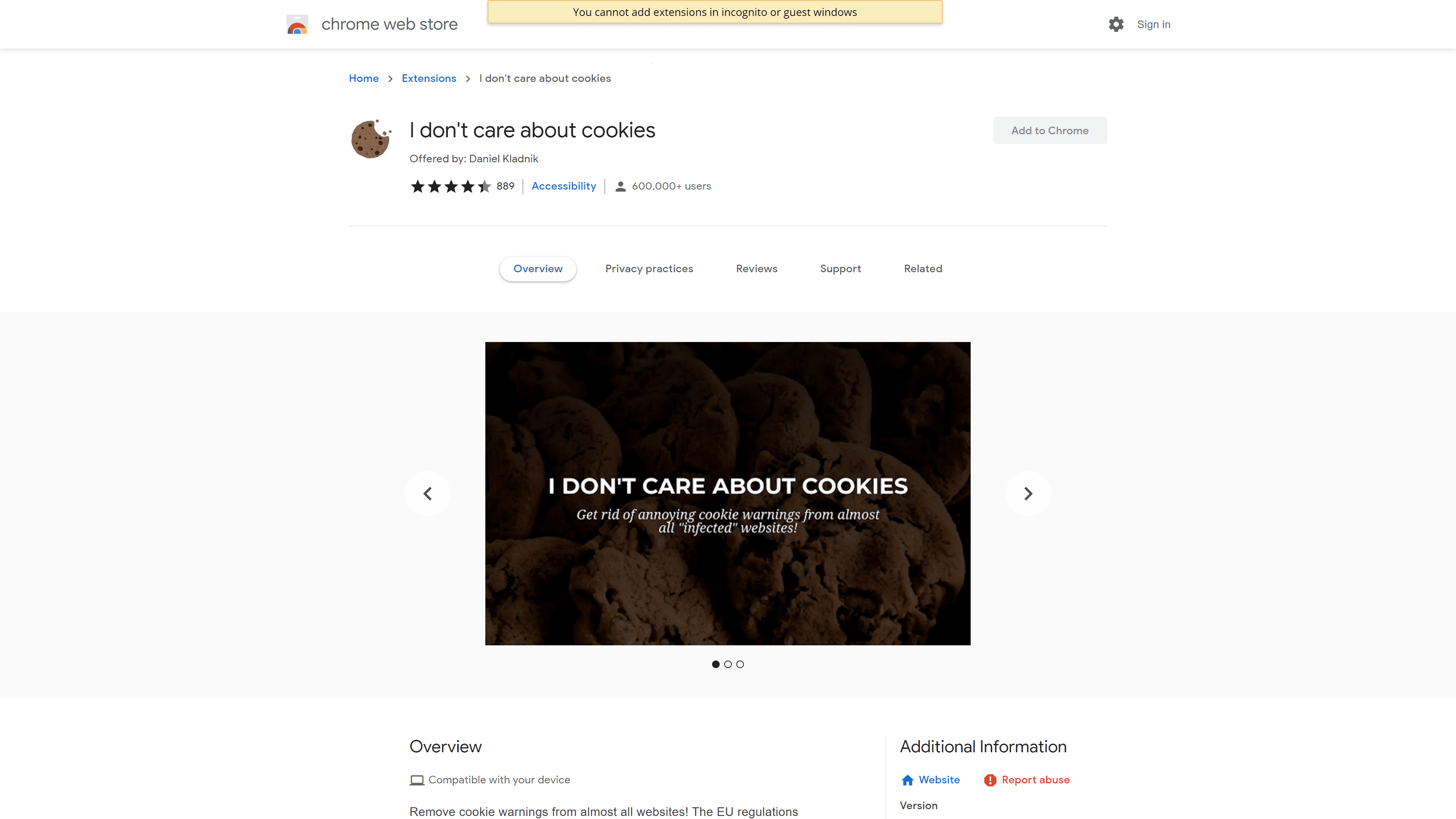 I dont care about cookies