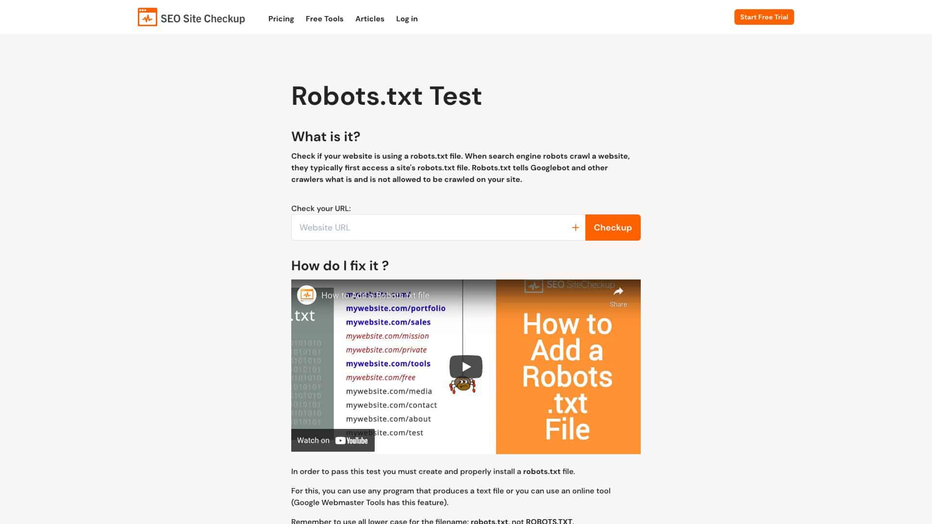 seositecheckup com tools robotstxt test 1643934141400