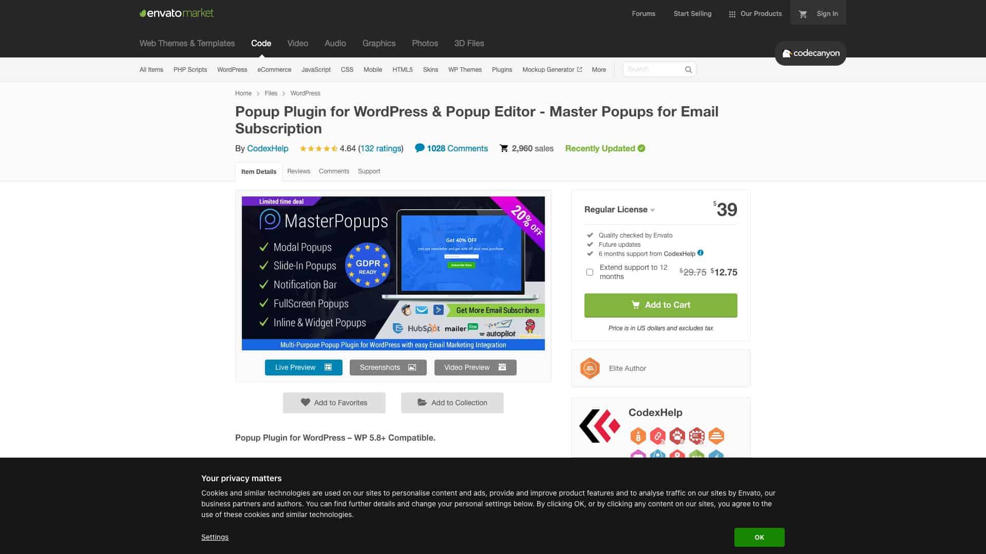 codecanyon net item masterpopups multipurpose popup plugin for wordpress with easy email marketing i
