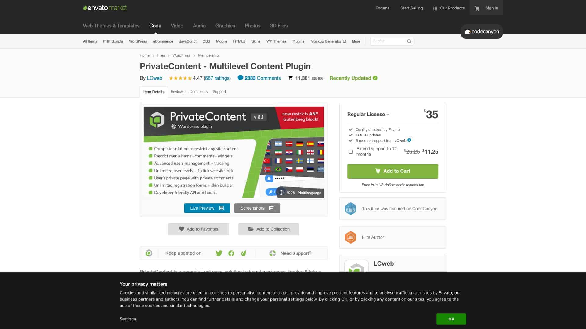 codecanyon net item privatecontent multilevel content plugin 1467885 1647608606366