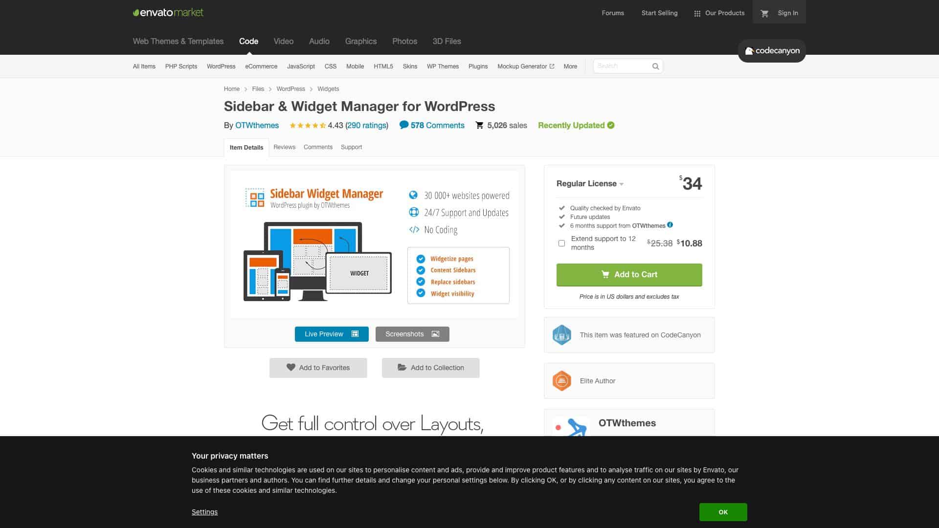 codecanyon net item sidebar widget manager for wordpress 2287447 1647609241238