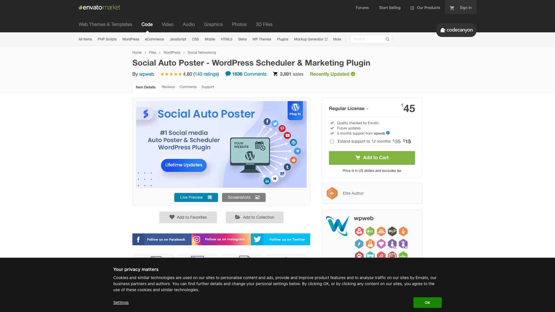 codecanyon net item social auto poster wordpress scheduler marketing plugin 5754169 1647609759540