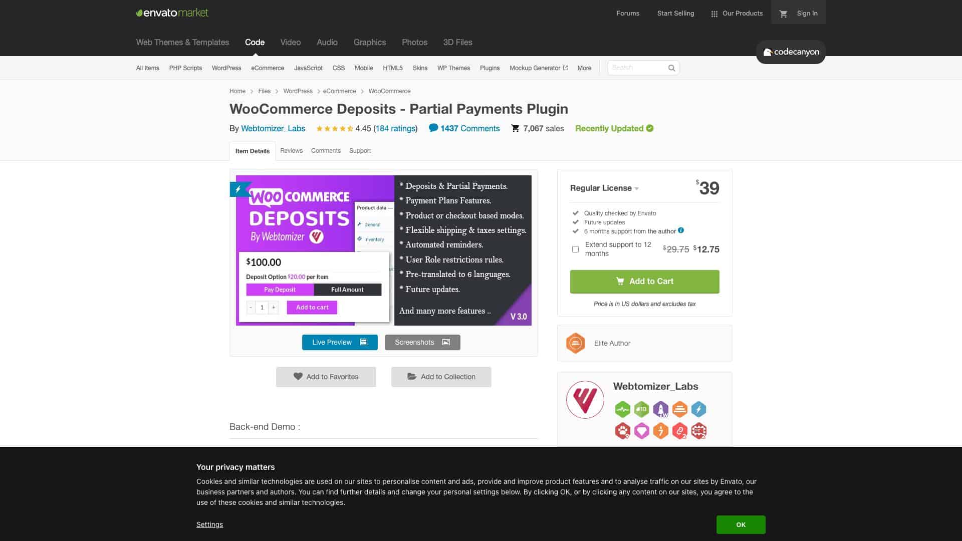codecanyon net item woocommerce deposits partial payments plugin 9249233 1647612451599