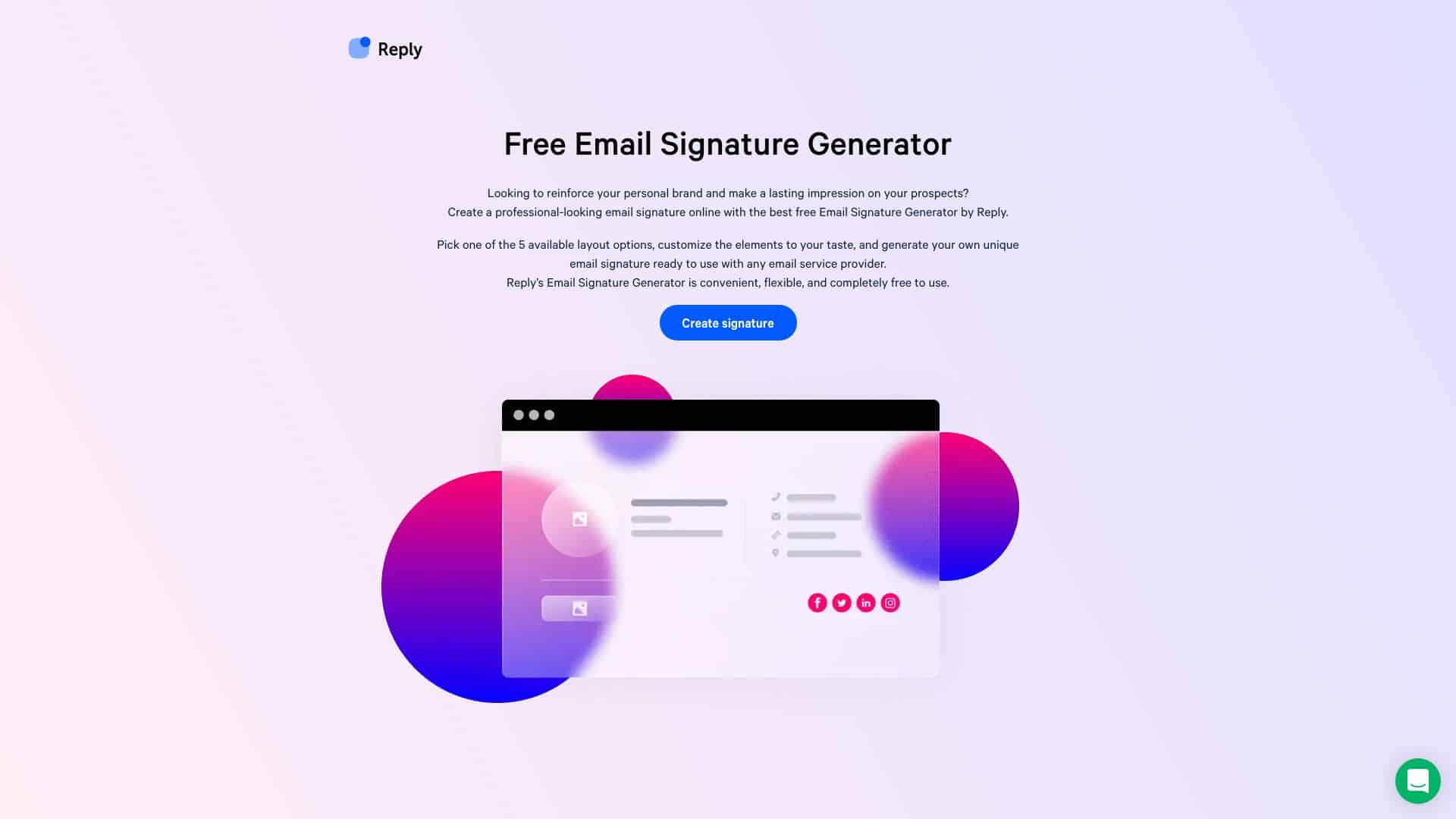 Email Signature Generator by Reply.io